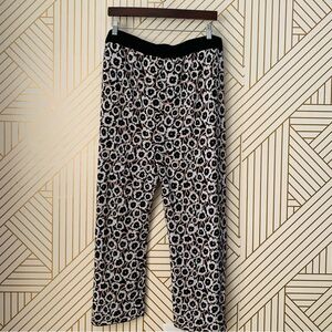 Target Black and Cream Floral Wide Leg Pants